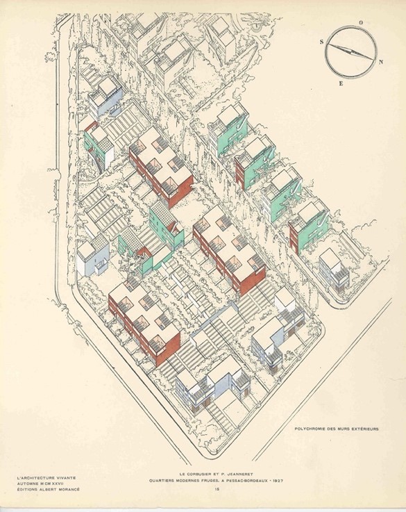 3: Le Corbusier et P. Jeanneret, Quartiers Modernes Frugès, Pessac, France