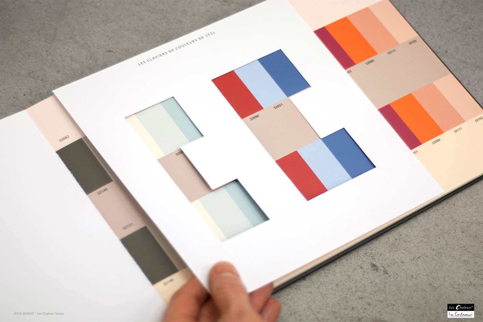Le Corbusier colour keyboard design ©FLC/ADAGP – Les Couleurs Suisse