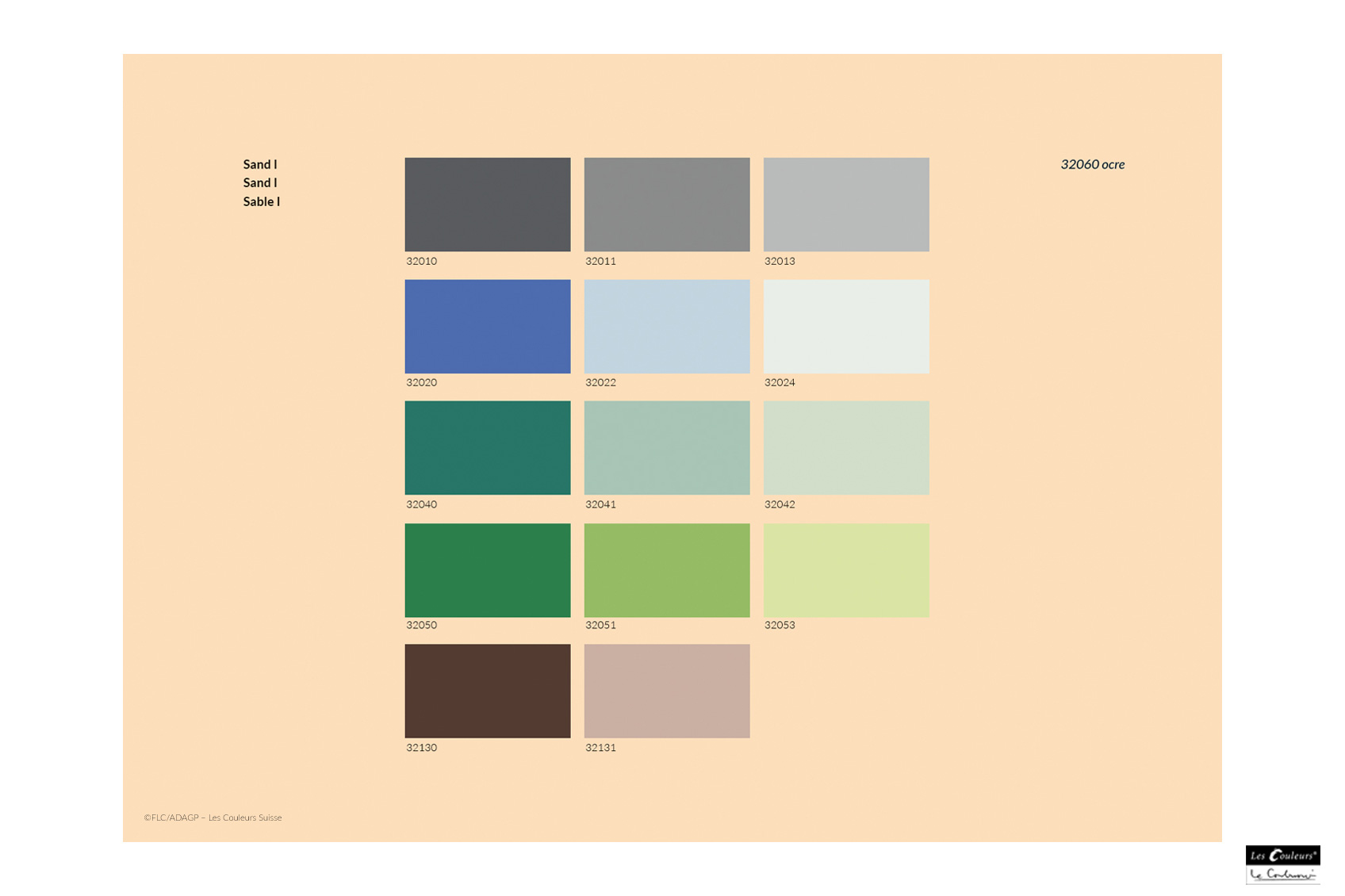 Ambiance de couleurs Sable Le Corbusier example ©FLC/ADAGP – Les Couleurs Suisse